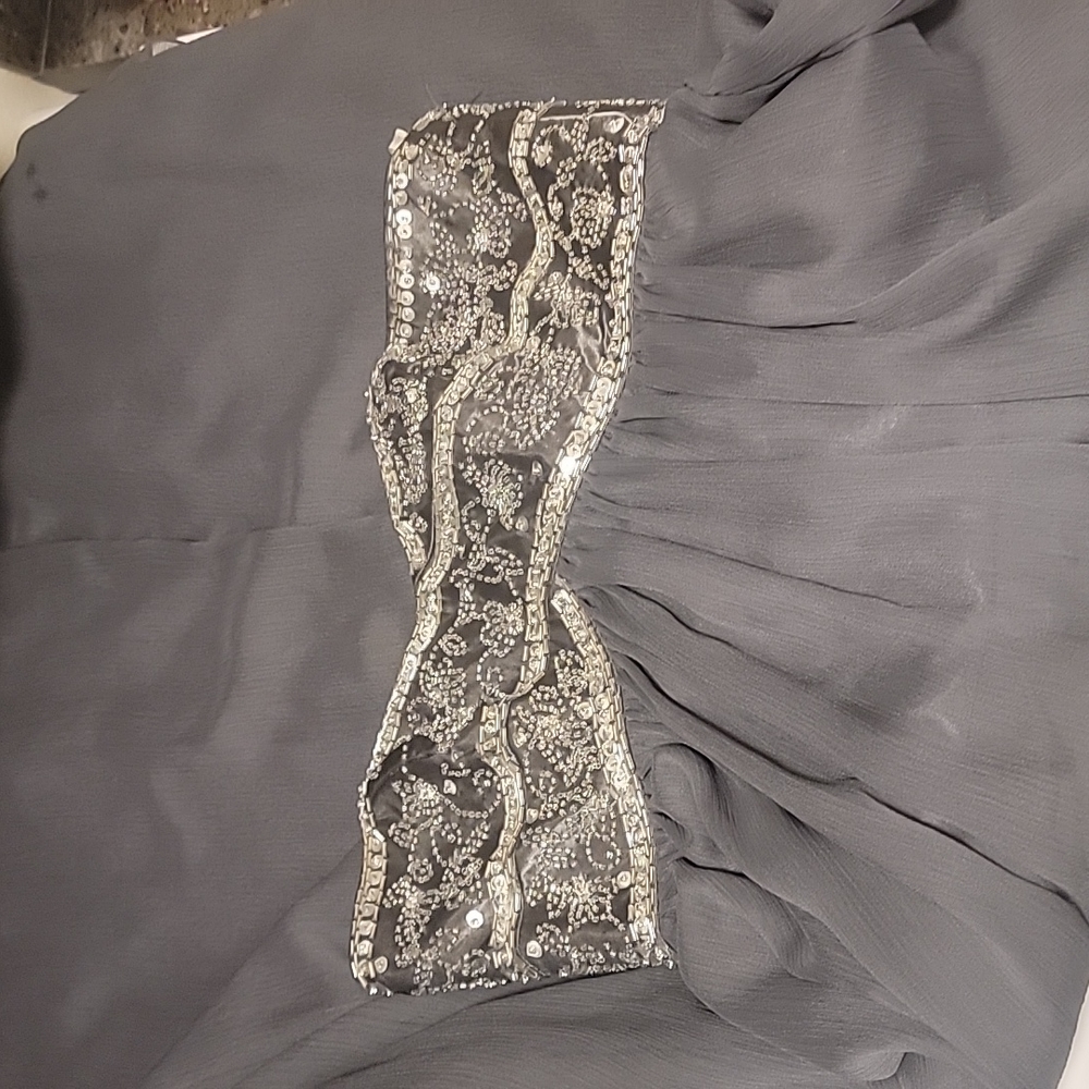 Strapless Grey long dress size 4